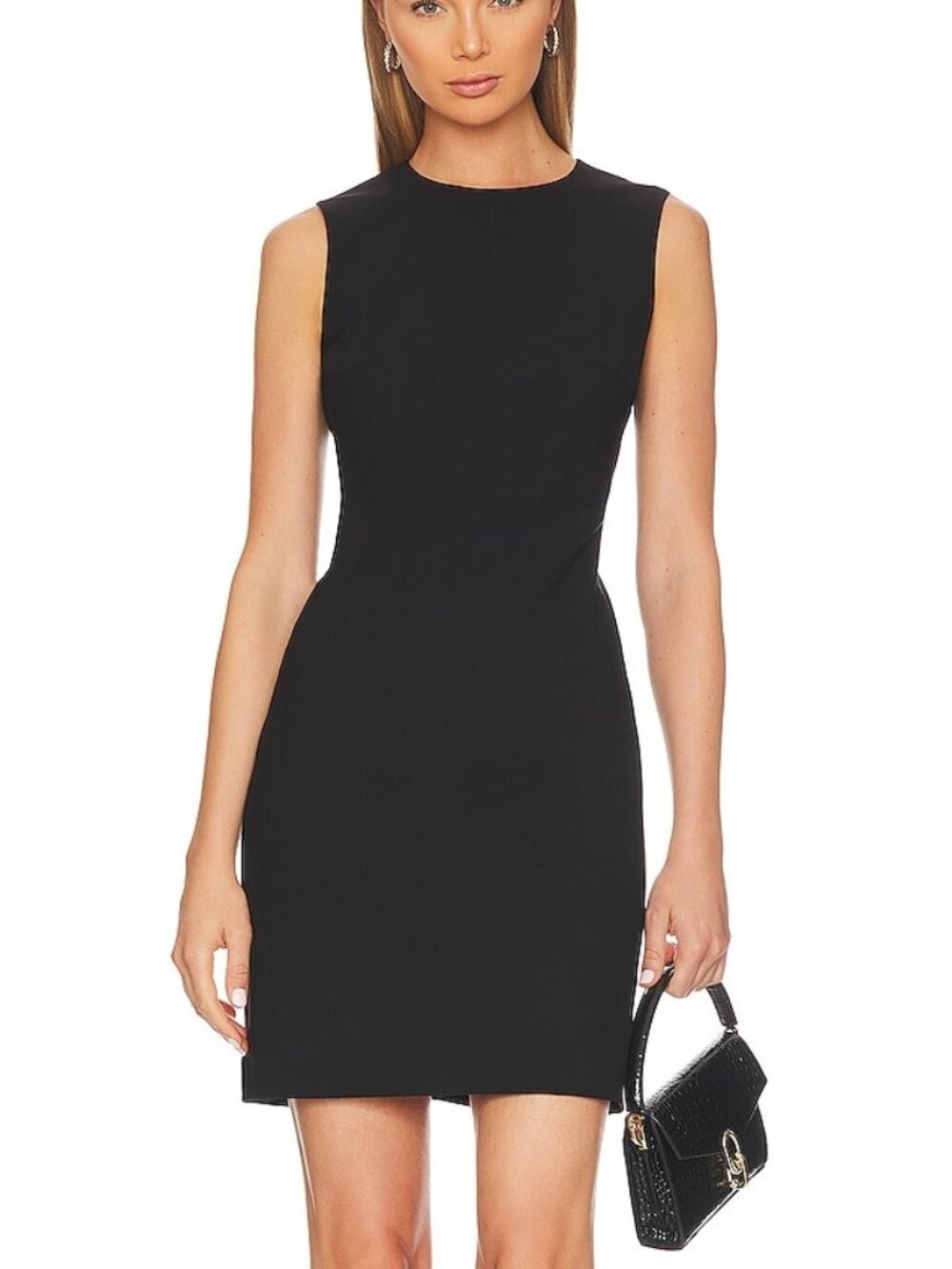 Theory Clean Shift Mini Dress Precision Ponte - Black - Size 10